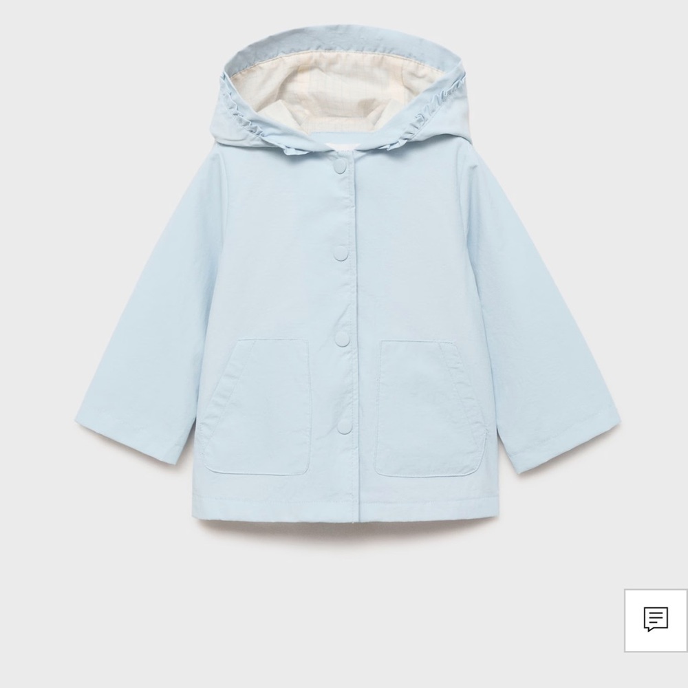 NWT MANGO Baby Raincoat Hooded Jacket